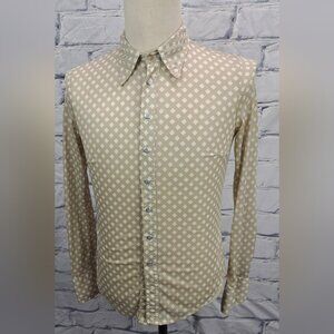 Diesel Vintage 90s Mens Shirt Button Up Metal Buttons Slim Italy Medium Small XS